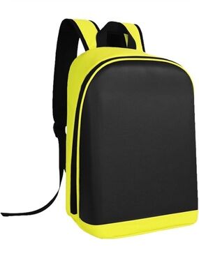 LED Display Backpack Sleek Black & Yellow